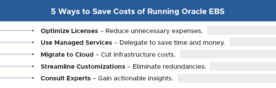 costs of running oracle ebs